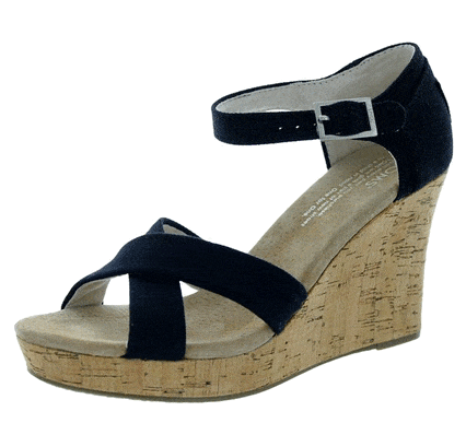 denim cork wedge sandals