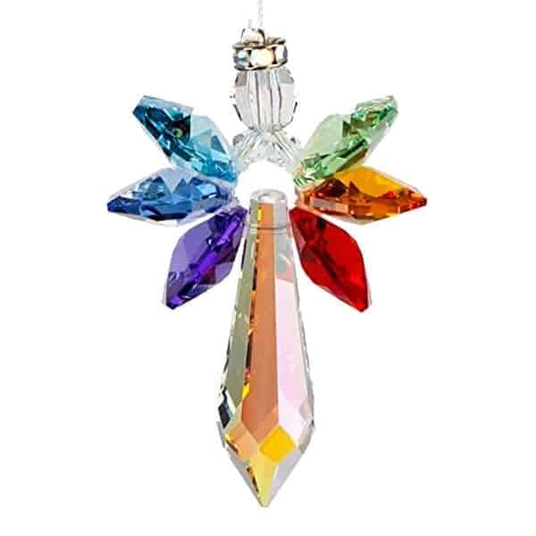 Rainbow Guardian Angel Suncatcher by Woodstock Chimes