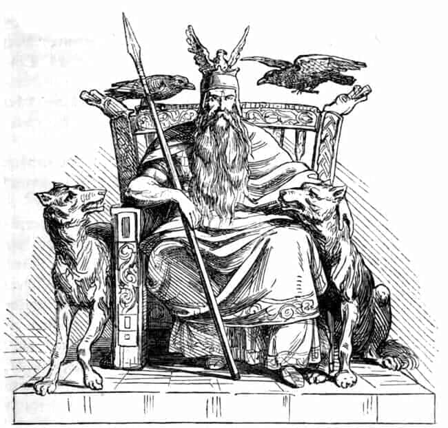 Odin with his animal spirits
