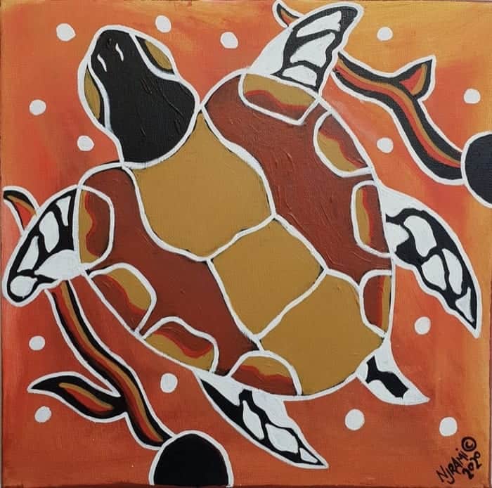 Aboriginal turtle artwork