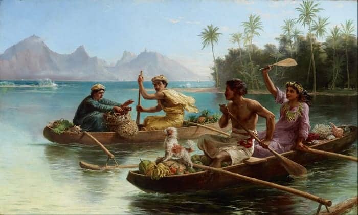 Tahitian canoes