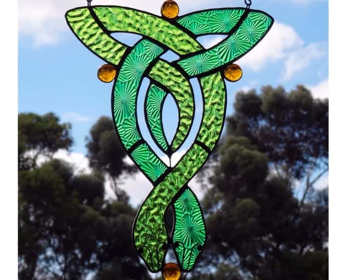 Snakes in a Celtic knot, serpent mythology
