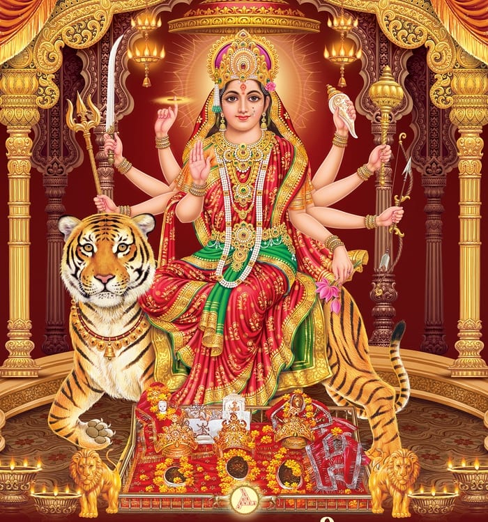 Durga and Tiger