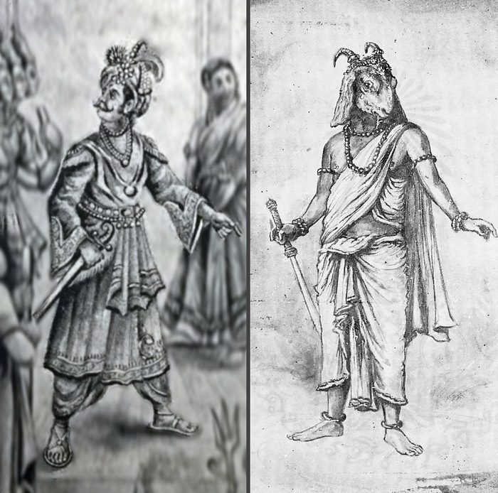 Daksha with a Goat Head