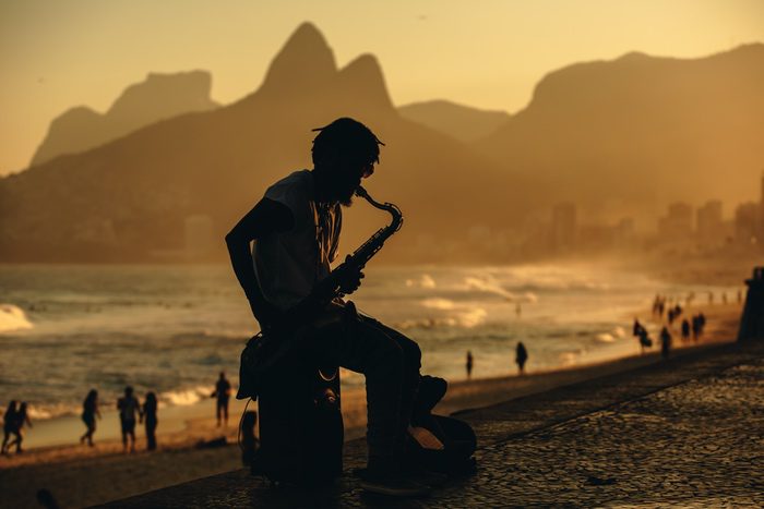 Man Playing Saxophone