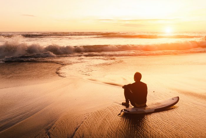 Surfer Meditating
