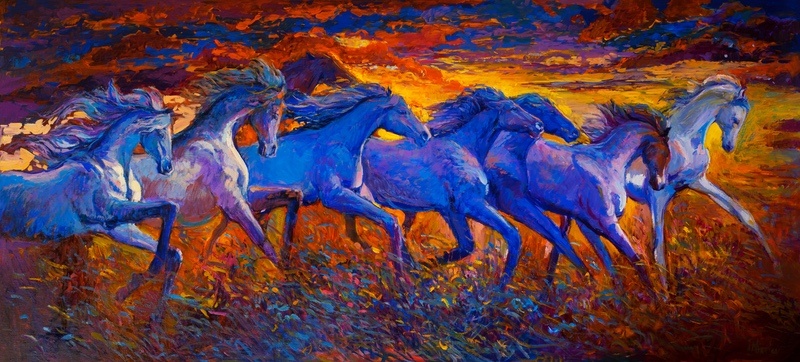 Horses Running Autumn