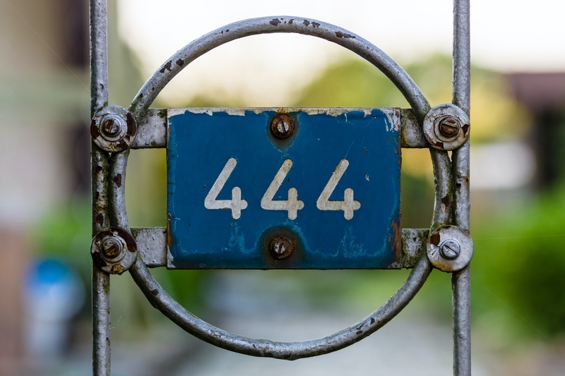 444 Street Sign