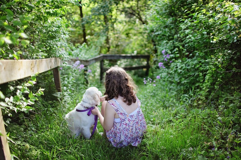 Girl and Her Dog