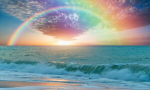 Rainbow Over the Ocean