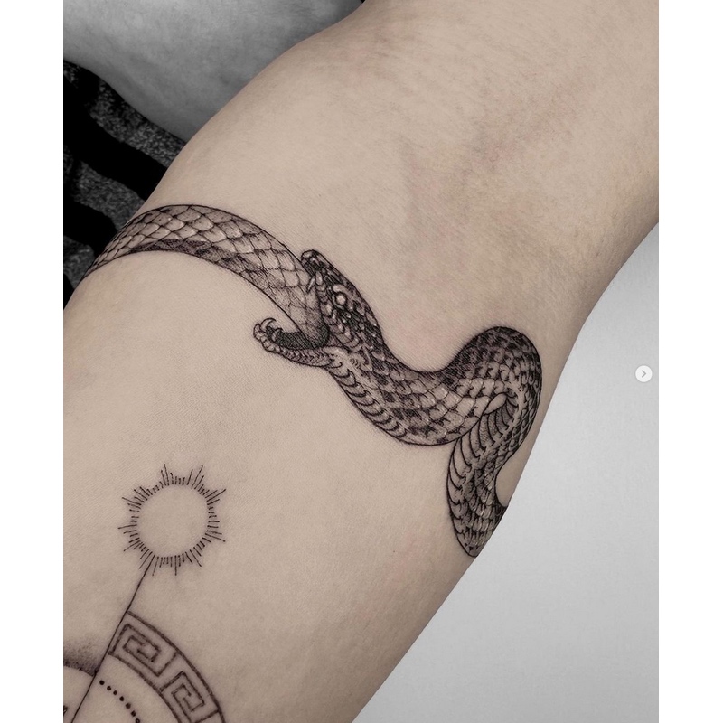 Snake Eating Its Tail Tattoo