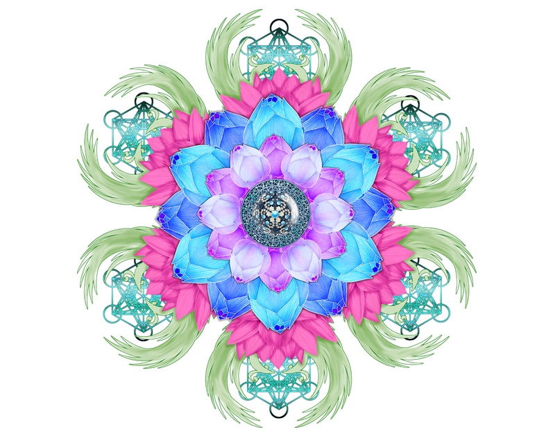 Metatron's Cube Lotus Flower