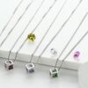 Birthstone Cube Necklaces