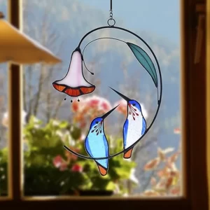 Hummingbird Suncatcher Stained Glass