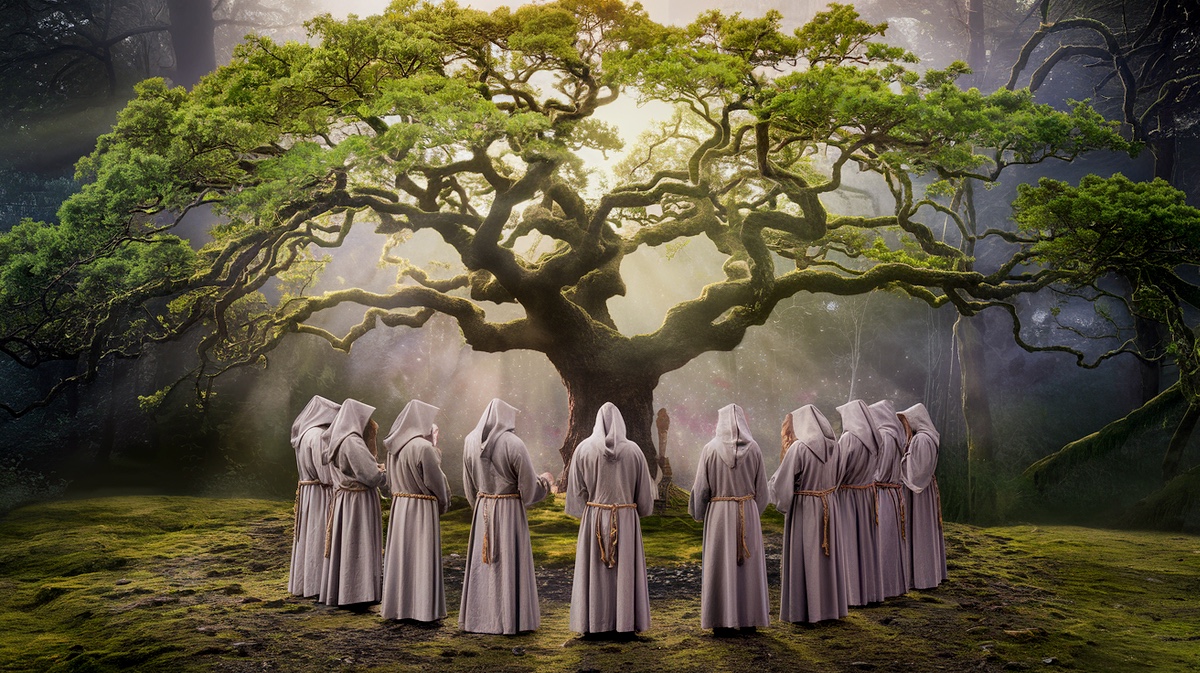 Druids Around an Oak Tree