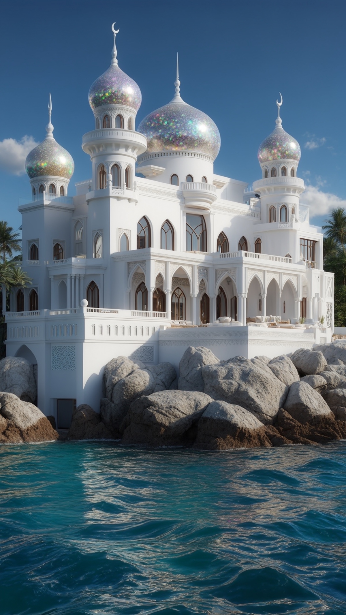 Islamic Angel Mansion with Opalescent Tops