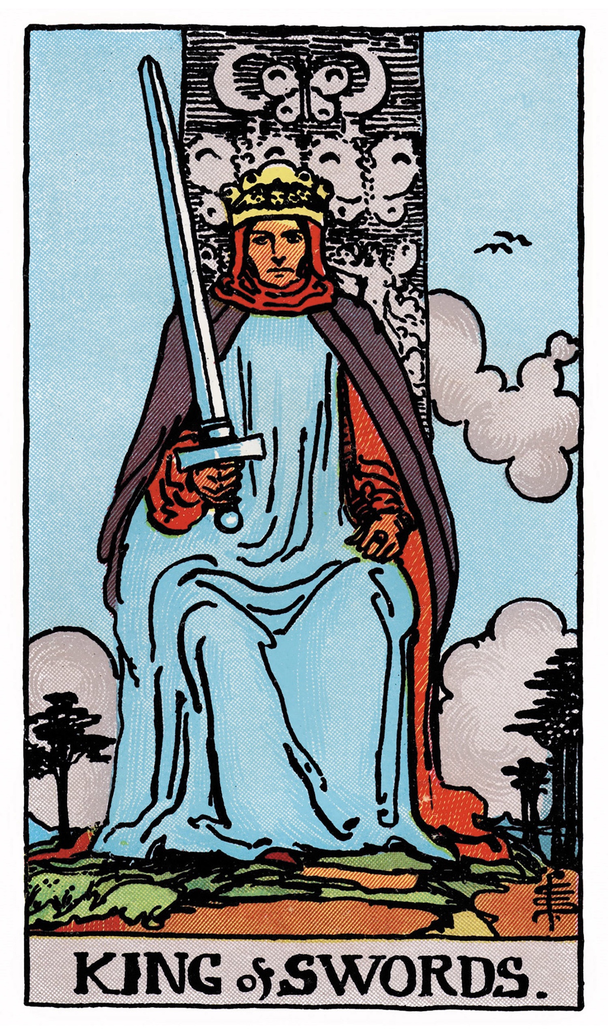 King of Swords Tarot Card Rider Waite
