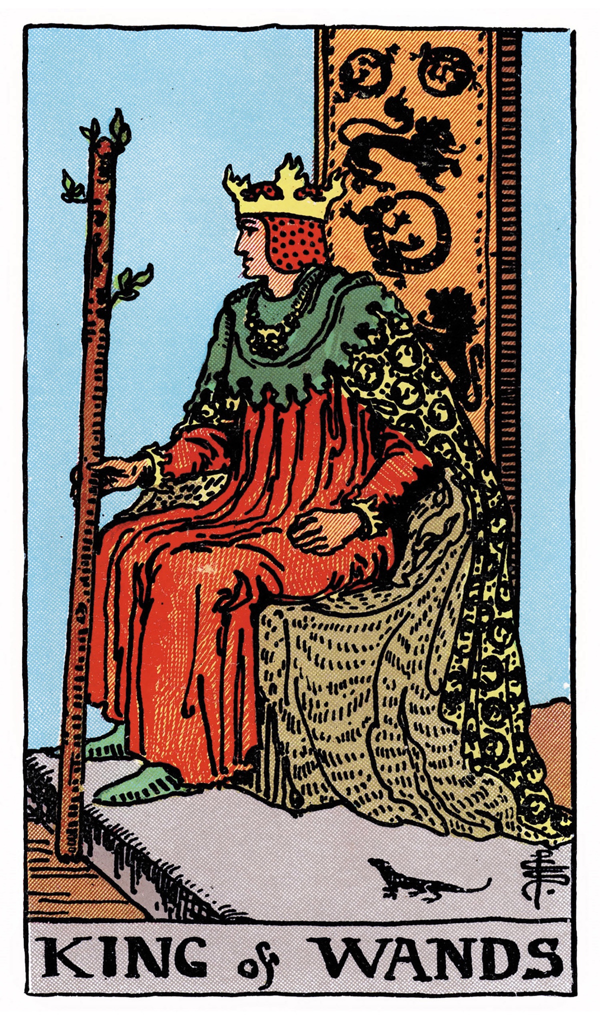 King of Wands Tarot Card Rider Waite