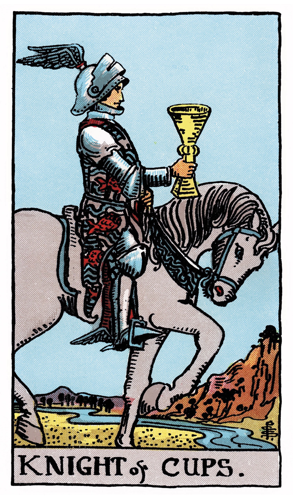 Knight of Cups Tarot Card Rider Waite