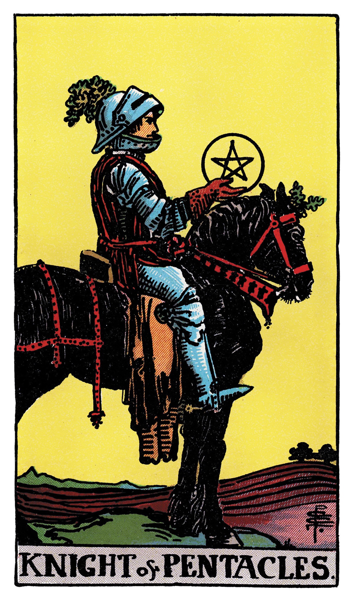 Knight of Pentacles Tarot Card Rider Waite