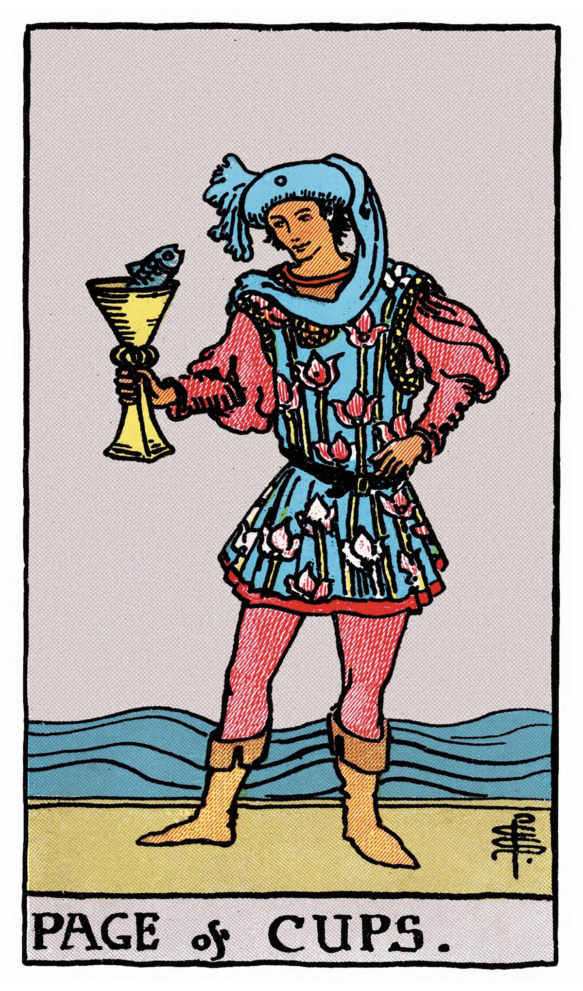 Page of Cups Tarot Card Rider Waite