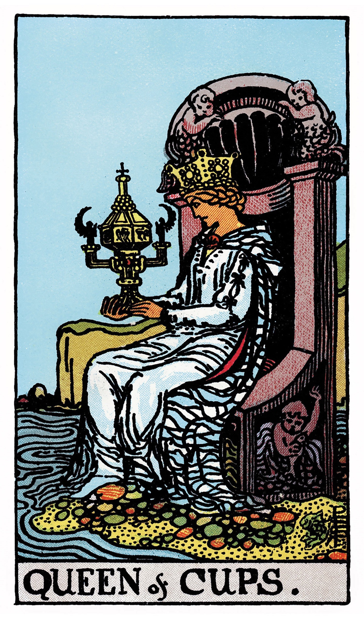 Queen of Cups Tarot Card Rider Waite