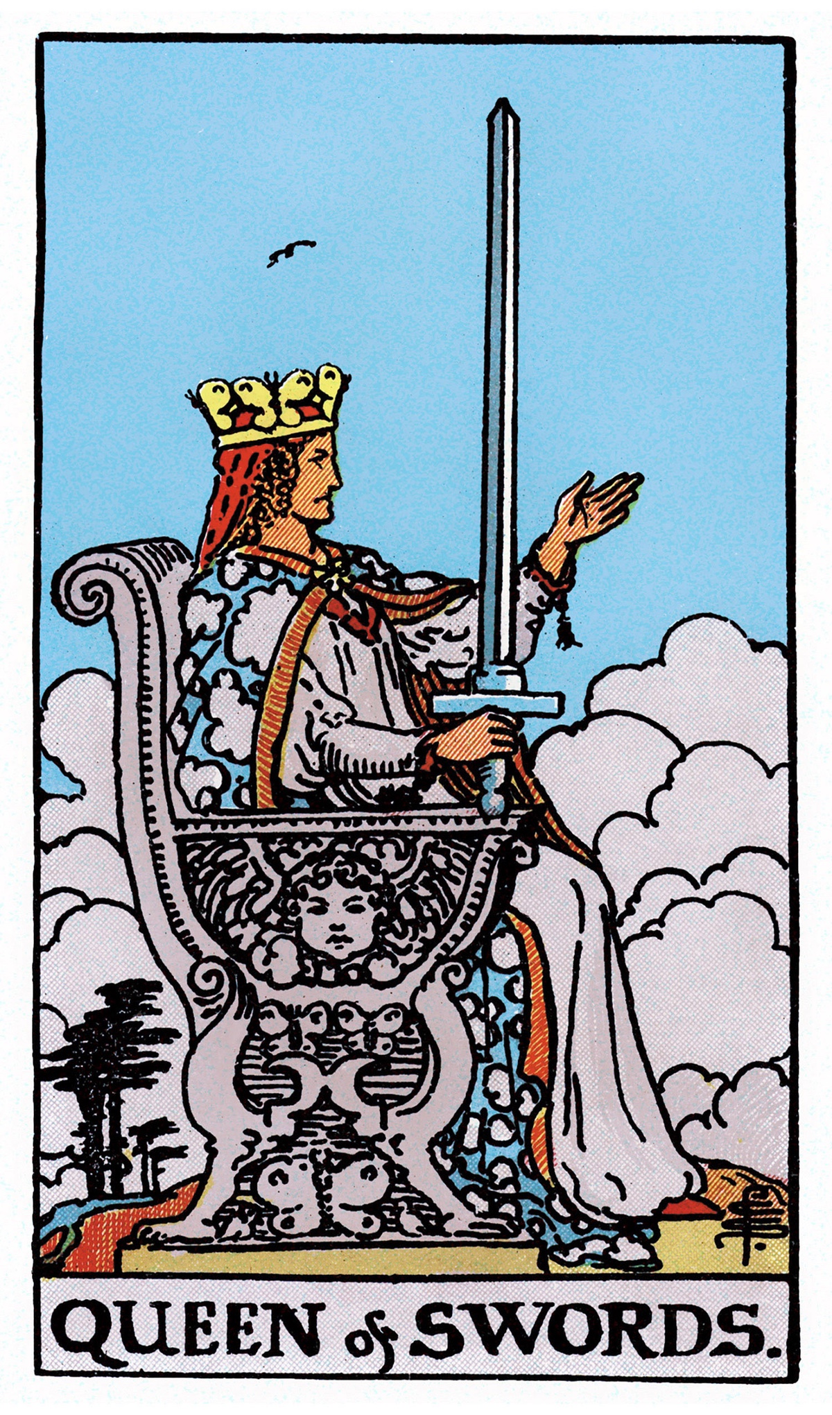Queen of Swords Tarot Card Rider Waite