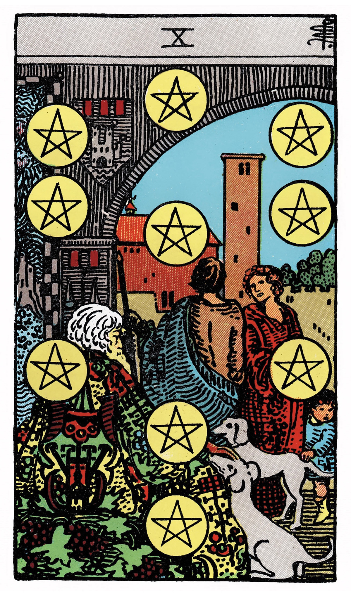 Ten of Pentacles Tarot Card Rider Waite