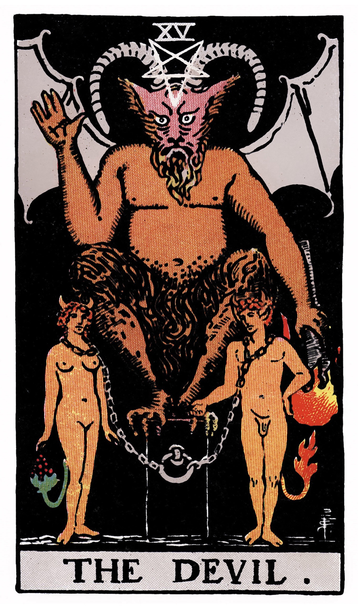 The Devil Tarot Card Rider Waite