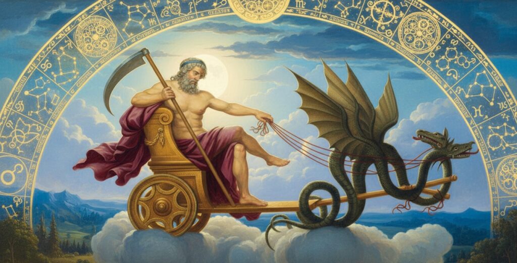 The God Saturn in His Chariot