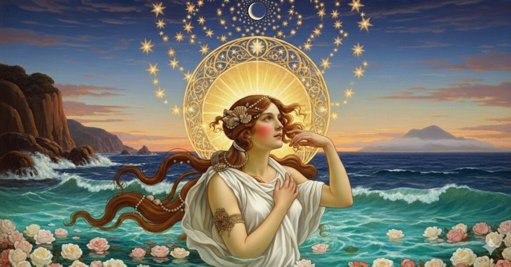 Goddess Venus Emerging from the Sea